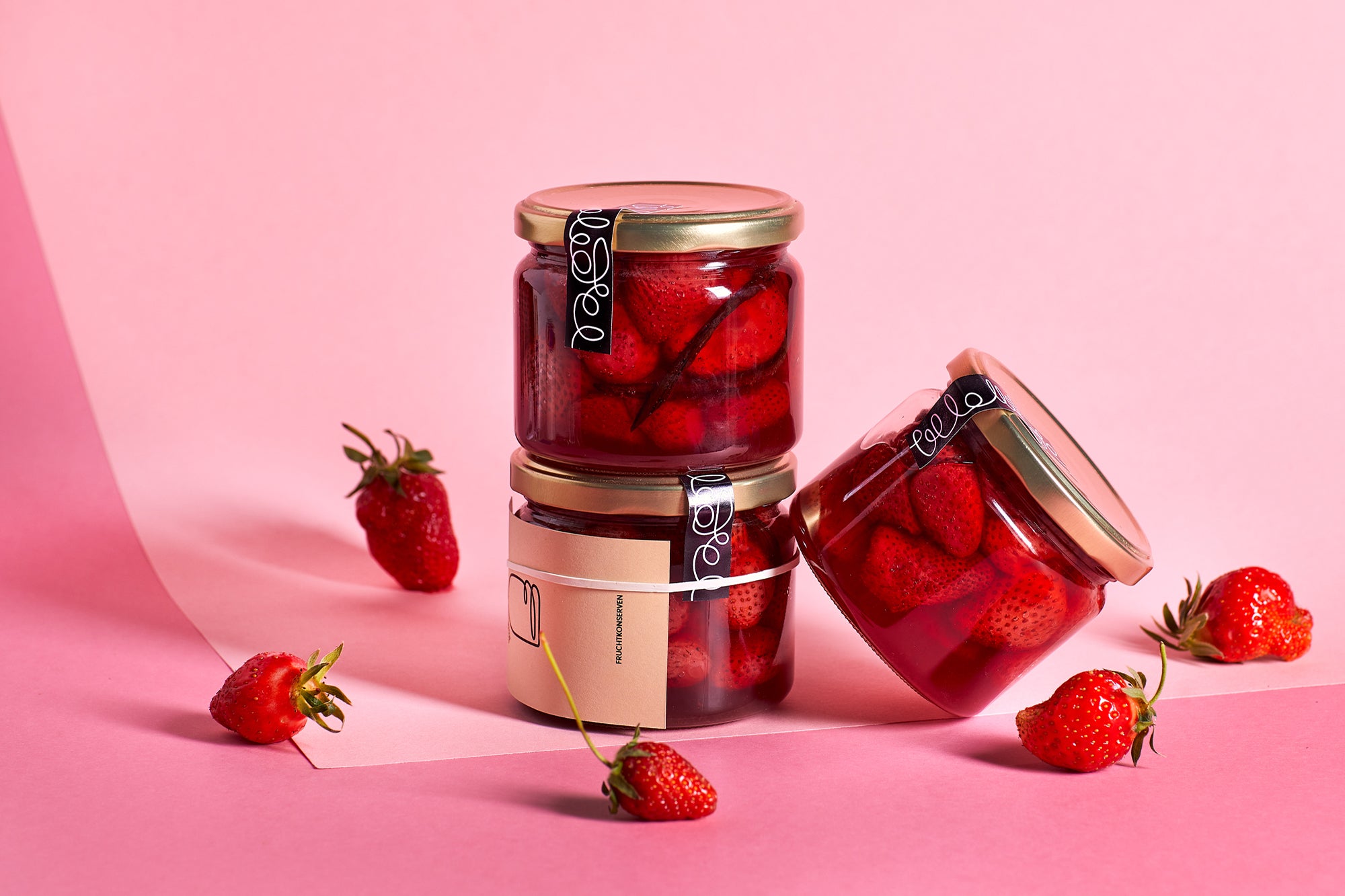 summer fruit preservation with steamed strawberries from rescued berries