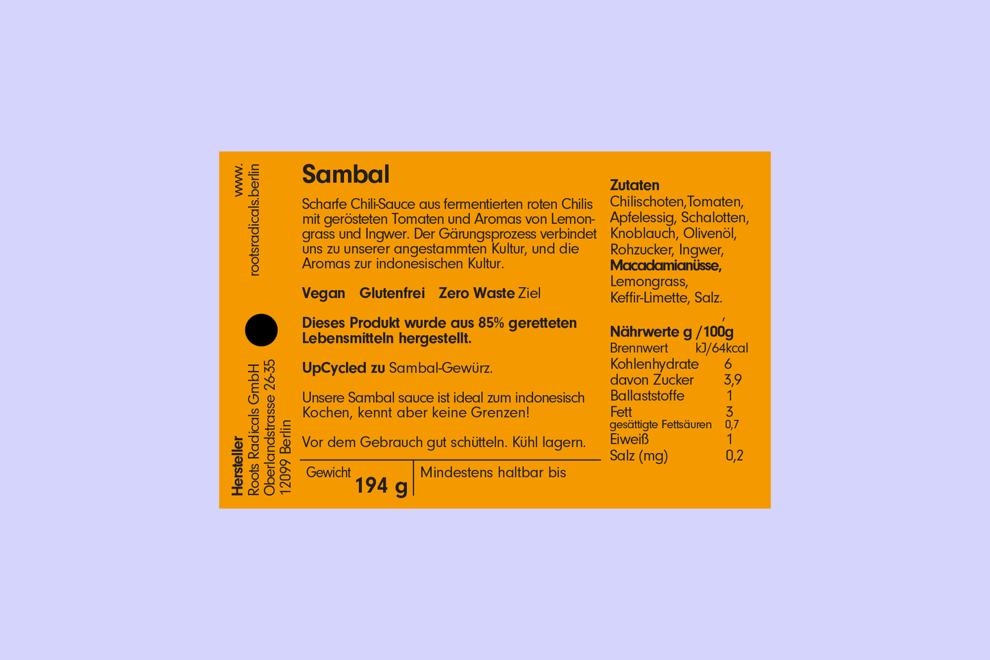
                  
                    Sambal Hot Sauce
                  
                